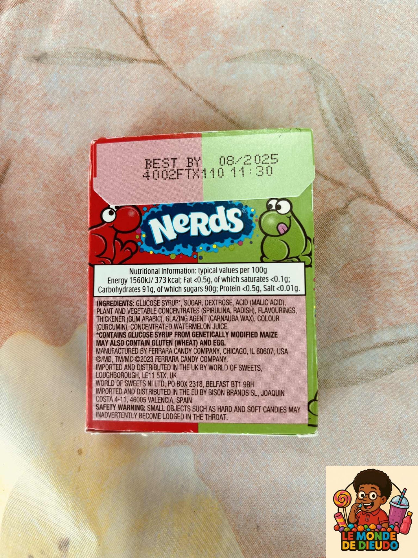 Paquet De Bonbons Des USA Wonka Nerds Pastèque Et Cerise Sauvage(Watermelon Et Wild Cherry) 46,7g Neuf
