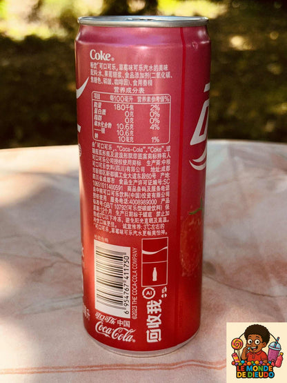 Boisson Gazeuse Coca-Cola Fraise De l'Asie(Asia Strawberry) 330ML Neuf