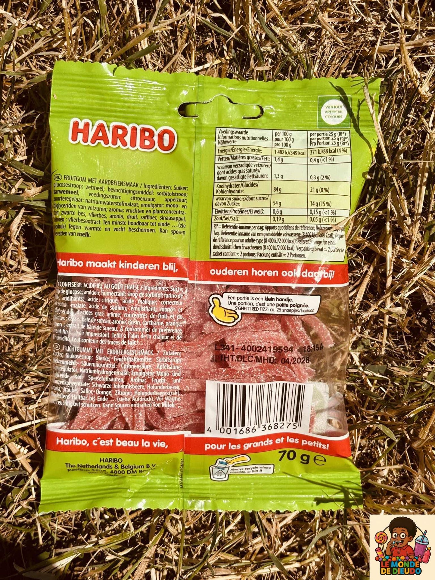 Paquet De Bonbons Haribo Spaghetti Red Fizz 70g Neuf