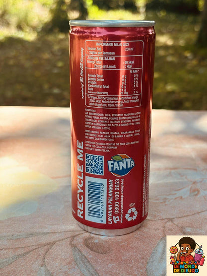 Boisson Gazeuse Fanta Fraise D'indonésie(Indonesia Strawberry) 250ML Neuf