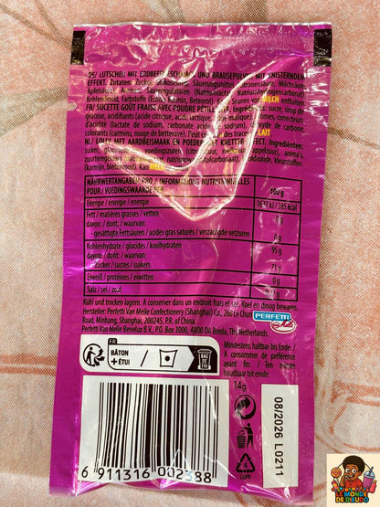 Sucette Chupa Chups Crazy Dips Popping Candy Fraise(Strawberry) 14g Neuf
